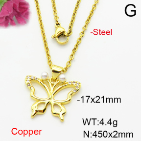 Fashion Copper Necklace  F6N404178aajl-L024
