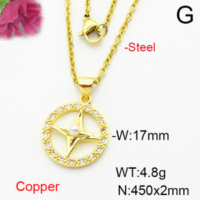 Fashion Copper Necklace  F6N404180aajl-L024