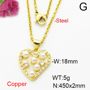 Fashion Copper Necklace  F6N404181aajl-L024