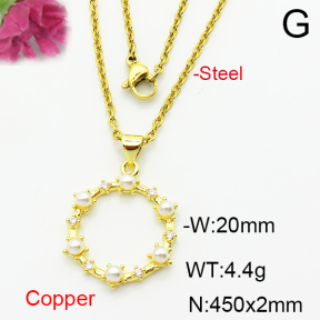 Fashion Copper Necklace  F6N404182aajl-L024