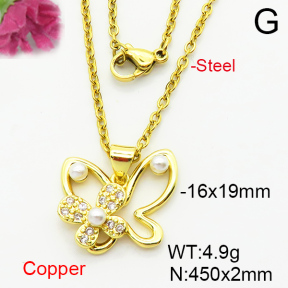 Fashion Copper Necklace  F6N404184aajl-L024