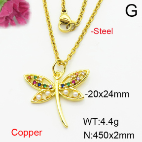 Fashion Copper Necklace  F6N404185aajl-L024