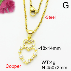 Fashion Copper Necklace  F6N404186aajl-L024