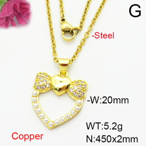 Fashion Copper Necklace  F6N404187baka-L024