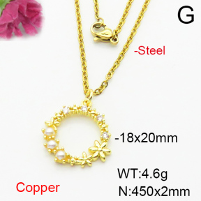 Fashion Copper Necklace  F6N404188aajl-L024