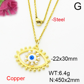 Fashion Copper Necklace  F6N404189aajl-L024