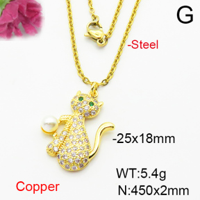 Fashion Copper Necklace  F6N404190baka-L024