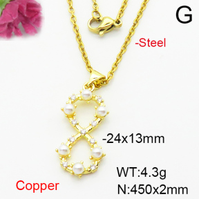 Fashion Copper Necklace  F6N404191aajl-L024