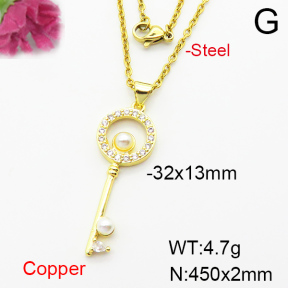 Fashion Copper Necklace  F6N404192aajl-L024
