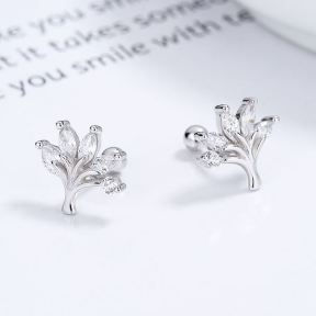 925 Silver Earrings  Weight:1.5g  11.5*10.3mm  JE1724ahoi-Y06  A-22-14