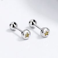 925 Silver Earrings  Weight:1.3g  4.7mm  JE1737vhmi-Y06  A-38-15