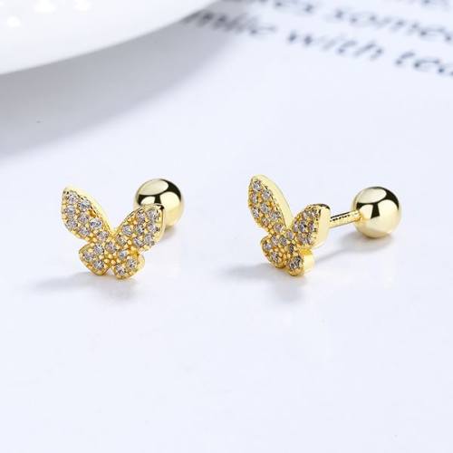 925 Silver Earrings  Weight:0.9g  8.5*6.8mm  JE1744bhpo-Y06  A-39-04