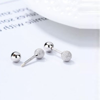 925 Silver Earrings  Weight:1.17g  4mm  JE1748bhjo-Y06  A-41-7