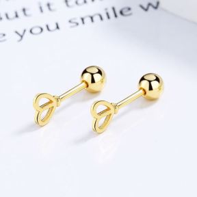 925 Silver Earrings  Weight:0.96g  4.9mm  JE1767bhip-Y06  A-47-19