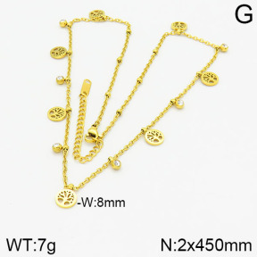 Stainless Steel Necklace  2N4000967bhbl-434