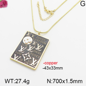 Fashion Copper LV Necklaces  PN0141031aivb-K69