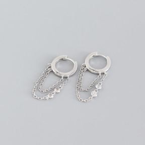 925 Silver Earrings  Weight:1.75g  7.8*27.3mm  JE1817aiki-Y05  YHE0270