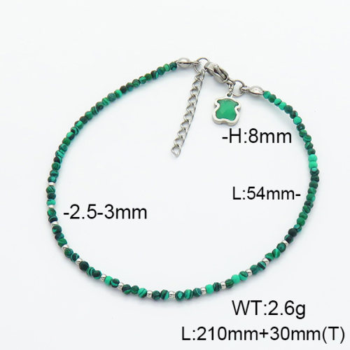 SS Bear Anklets  Malachite  TA6000045vhkl-908