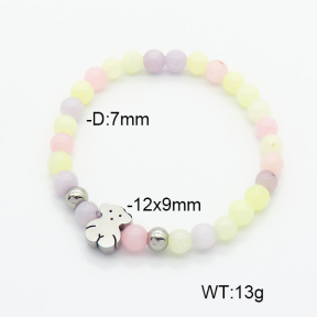 SS Bear Bracelets  Dyed Jade  TB6001185vbpb-908