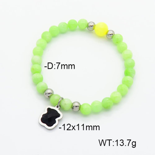 SS Bear Bracelets  Dyed Jade  TB6001189vbnl-908