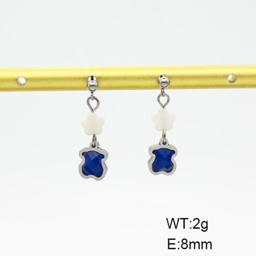 SS Bear Earrings  Freshwater Shell  TE6000876bbov-908