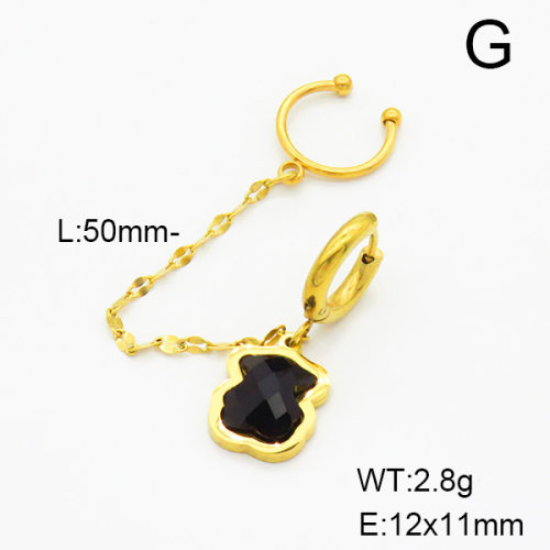 SS Bear Earrings (1PC)  TE6000881vbnb-908
