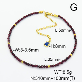 SS Bear Necklaces  Garnet  TN6001117vivl-908