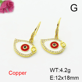 Fashion Copper Earrings  F6E403725bbov-L024