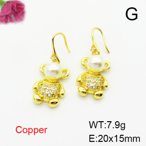 Fashion Copper Earrings  F6E403741bbov-L024