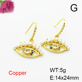 Fashion Copper Earrings  F6E403772bbov-L024