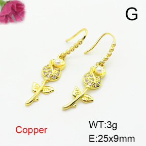 Fashion Copper Earrings  F6E403777bbov-L024