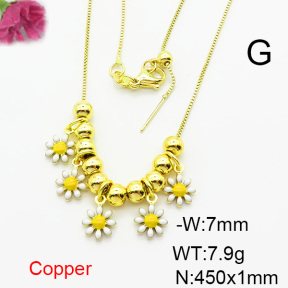 Fashion Copper Necklace  F6N300733bbov-L024
