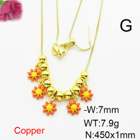 Fashion Copper Necklace  F6N300735bbov-L024