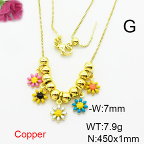 Fashion Copper Necklace  F6N300742bbov-L024