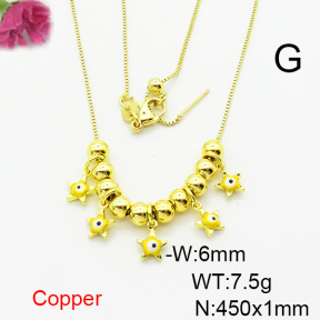 Fashion Copper Necklace  F6N300743bbov-L024