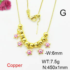 Fashion Copper Necklace  F6N300745bbov-L024