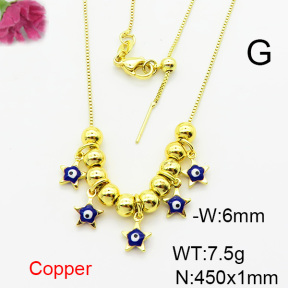 Fashion Copper Necklace  F6N300748bbov-L024