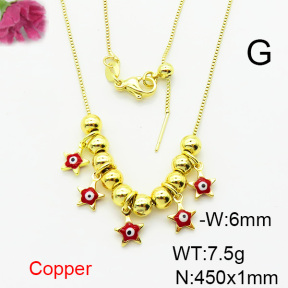 Fashion Copper Necklace  F6N300750bbov-L024