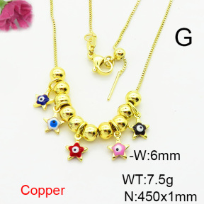 Fashion Copper Necklace  F6N300751bbov-L024