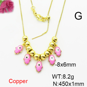 Fashion Copper Necklace  F6N300752bbov-L024
