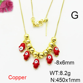 Fashion Copper Necklace  F6N300754bbov-L024