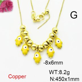 Fashion Copper Necklace  F6N300755bbov-L024