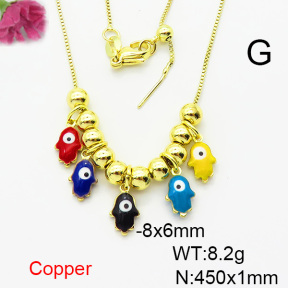 Fashion Copper Necklace  F6N300756bbov-L024
