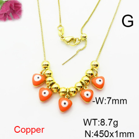 Fashion Copper Necklace  F6N300761bbov-L024
