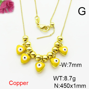 Fashion Copper Necklace  F6N300762bbov-L024