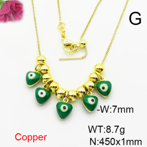 Fashion Copper Necklace  F6N300765bbov-L024
