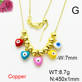 Fashion Copper Necklace  F6N300766bbov-L024