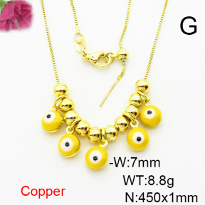 Fashion Copper Necklace  F6N300768bbov-L024