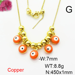 Fashion Copper Necklace  F6N300769bbov-L024
