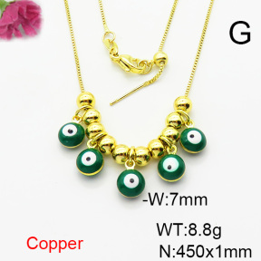 Fashion Copper Necklace  F6N300770bbov-L024